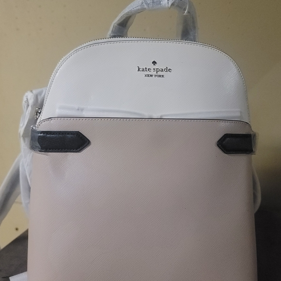 Kate Spade White and Pink Backpack